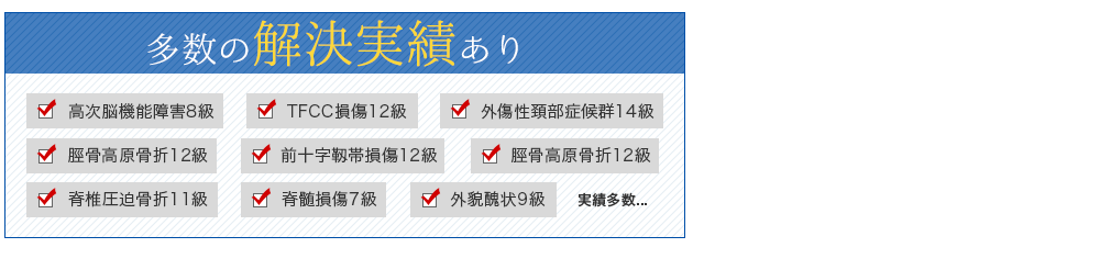 多数の解決実績あり